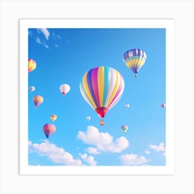 Hot Air Balloons In The Sky 1 Art Print