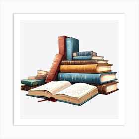 Stack Of Books 2 Art Print