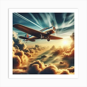 Airplane In The Sky 2 Art Print