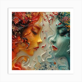 Two Women 2 Art Print