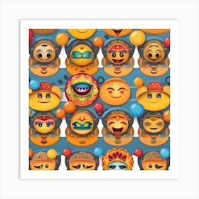 Emojis 1 Art Print