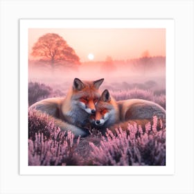 Foxes 1 Art Print