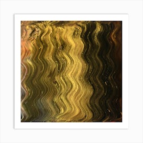 Golden Hair Square Art Print