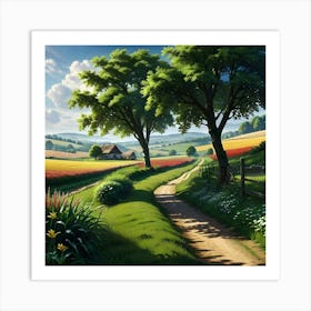 Landscape Painting 6 Art Print