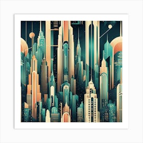 Futuristic Cityscape 36 Art Print