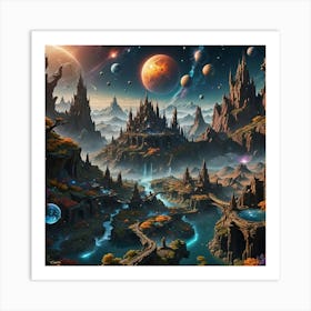 Space Landscape Art Print