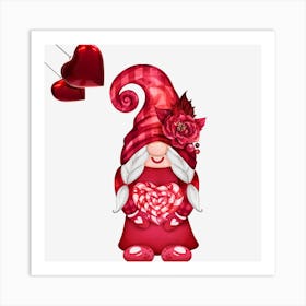 Valentine Gnome Art Print