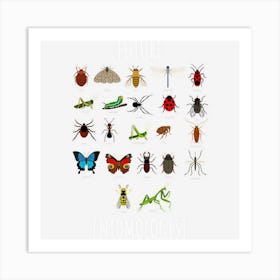 Future Entomologist Insect Chart Bug Types Art Print