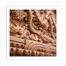 Chinese Carvings Art Print