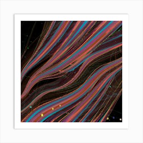 Abstract Wavy Lines 1 Art Print