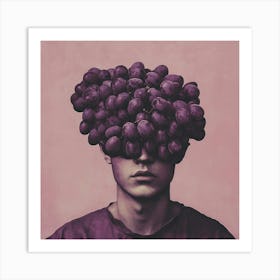 Grapes On Head Art Print