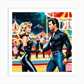 Grease At The Carnival Art Print