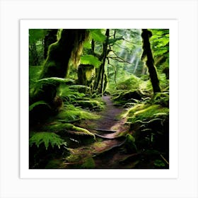 Mossy Forest 3 Art Print