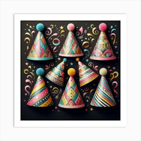 Party Hats 3 Art Print