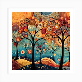 Trees In The Sky Art Print