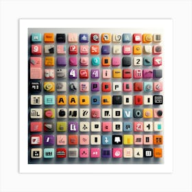 App Icons Art Print