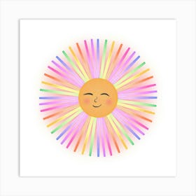 Rainbow Sun Art Print