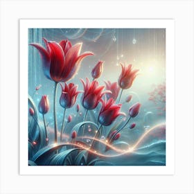 Red Tulips Art Print