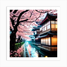 Kyoto Cherry Blossoms Art Print