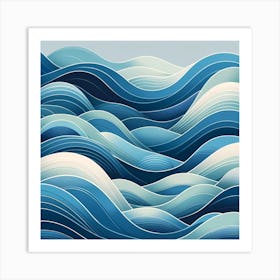 Waves Canvas Print Art Print