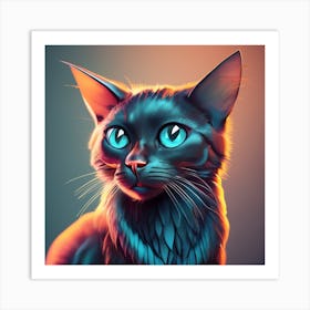 Portrait Of A Cat Art Print