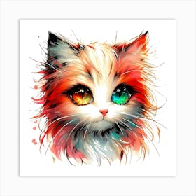 Creative Feline Cat Artwork 45 Art Print