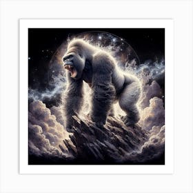 Gorilla In The Sky Art Print