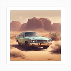 Desert Car Art Print