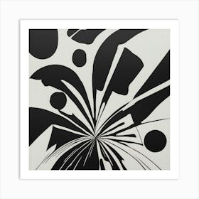 Black and White Abstract Art 102 Art Print