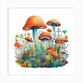 Mushroom Garden 2 Art Print