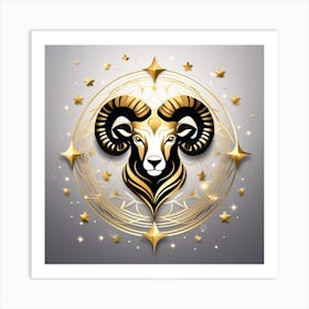 Zodiac symbol, Aries Art Print