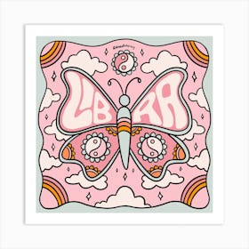 Libra Butterfly Art Print