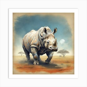 Rhinoceros 7 Art Print