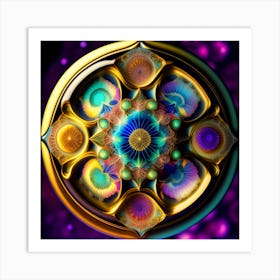 Psychedelic Mandala 1 Art Print