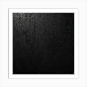 Grunge Texture On Black Color Background Art Print