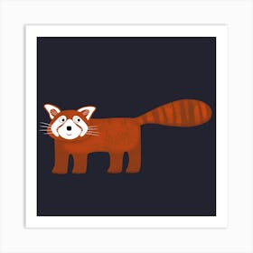 Red Panda in the Dark Art Print