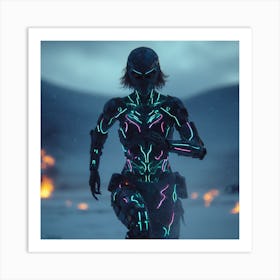 Futuristic Woman 1 Art Print