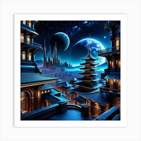 Futuristic City 38 Art Print