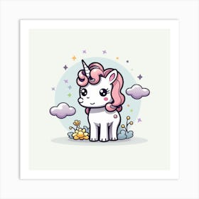 Cute Unicorn 647 Art Print