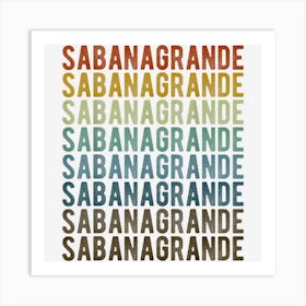 Sabanagrande City Colombia Retro Art Print