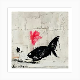 'Fish' By Banksy Art Print