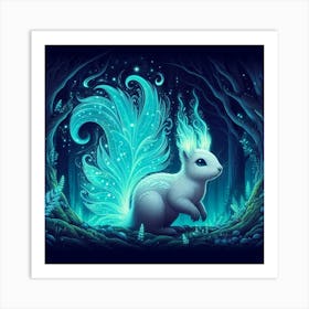 A mystical squirrel Art Print