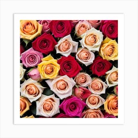 Colorful Roses 26 Art Print