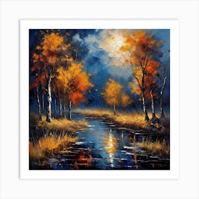 Autumn River Art Print