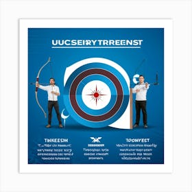 Archery Themed Marketing Banner With The Central Theme Of Success Teamwork And Strategic Goal Sett (5) Poster