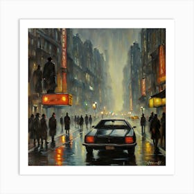 Night In New York City Art Print