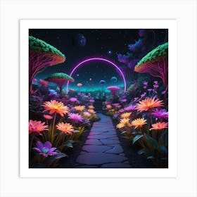 Futuristic Garden Landscape Art Print