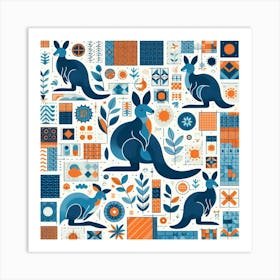 Kangaroos 10 Art Print