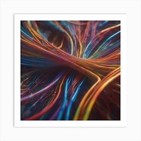 Colorful Wires 20 Art Print