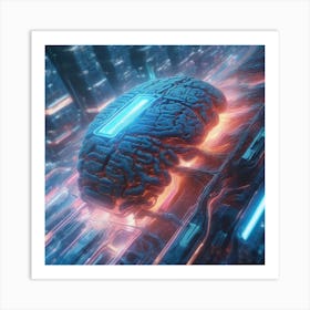 Futuristic Brain 43 Art Print